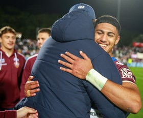 Large all smiles after huge moment
