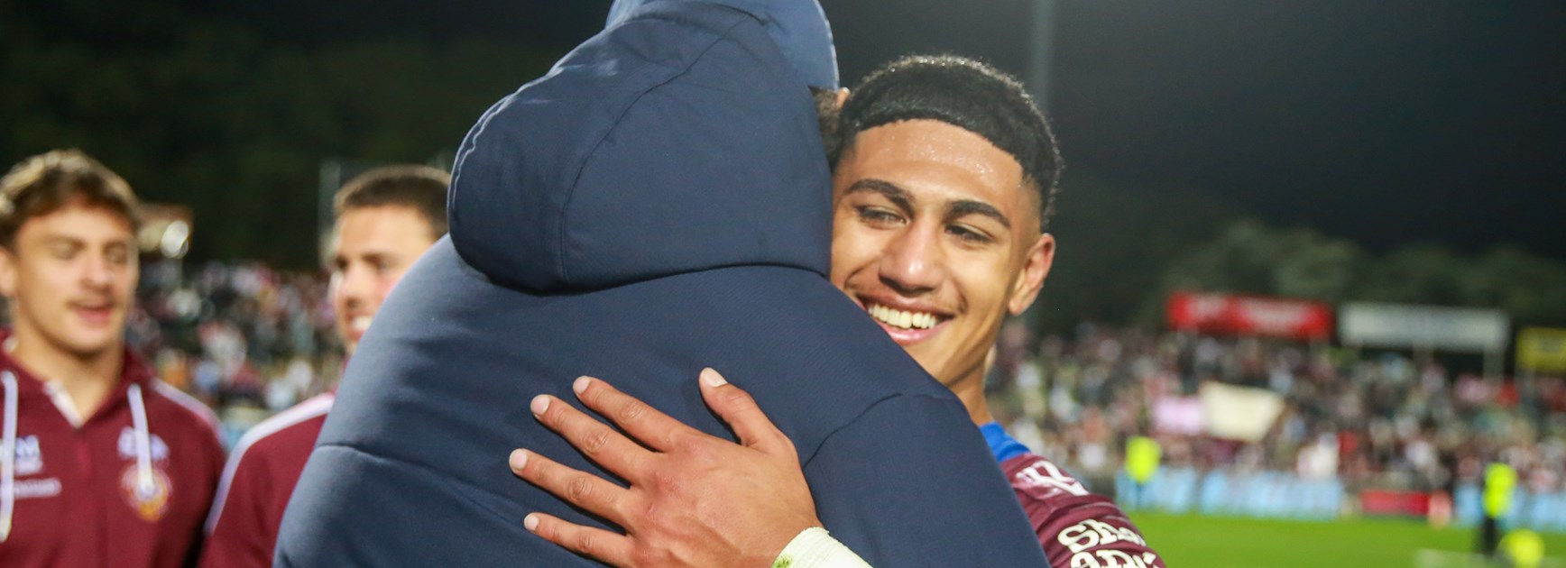 Large all smiles after huge moment