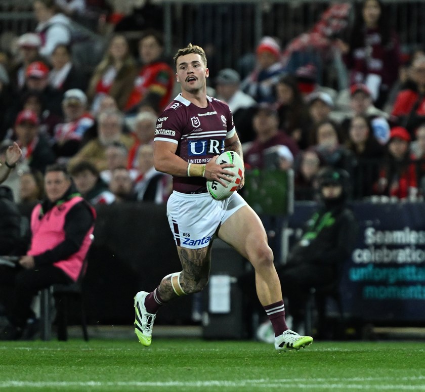 Schoupp scored one of seven tries against the Dragons in Round 26, 2025