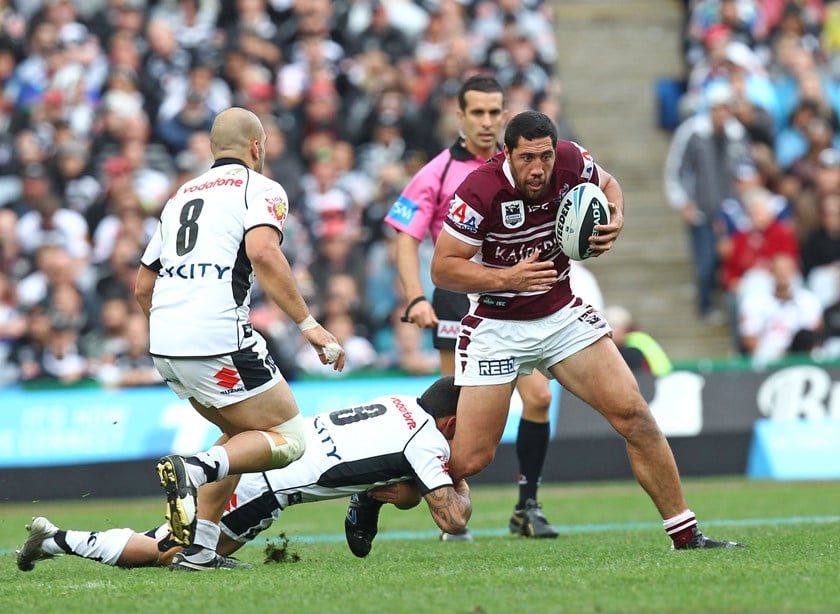 Kite on the charge against the Warriors in 2011 Grand Final
