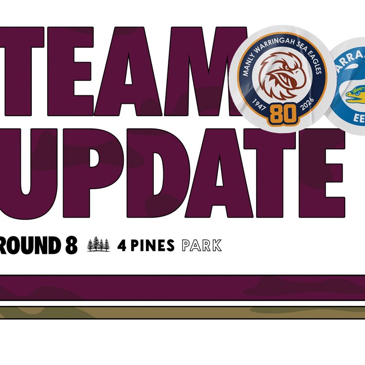 Team Update: ANZAC Round vs Eels