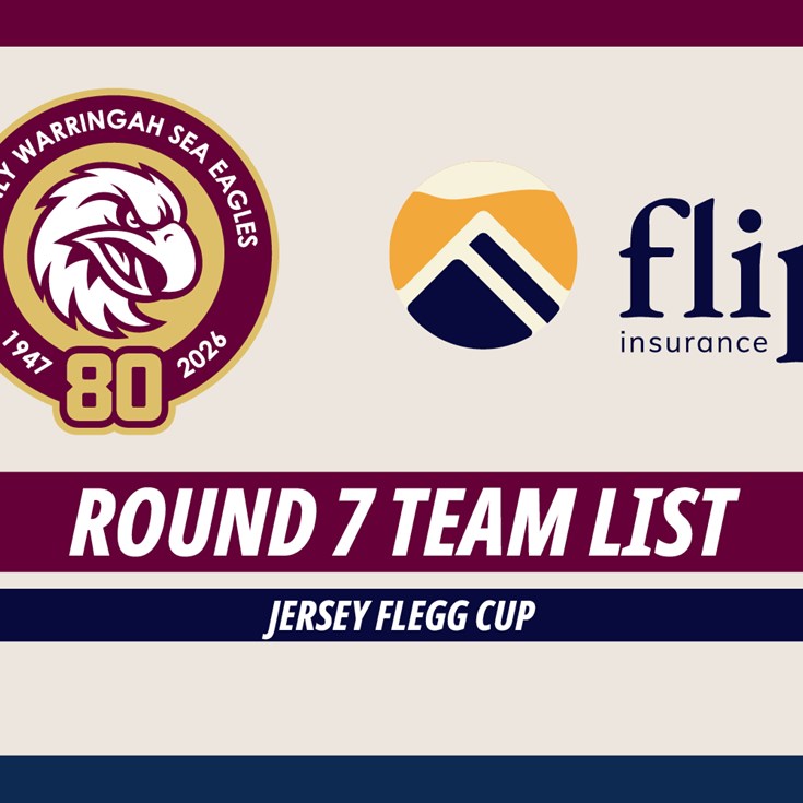 Team List: Jersey Flegg Cup Round 7 vs Warriors