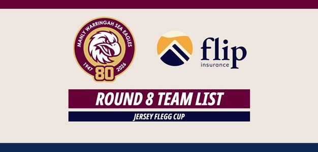 Team List: Jersey Flegg Cup Round 8 vs Eels