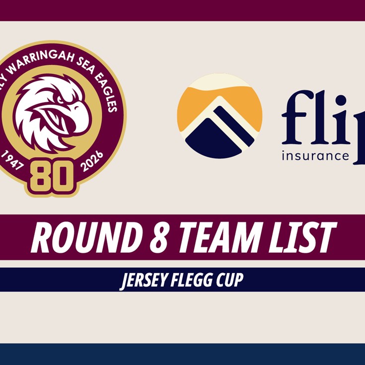 Team List: Jersey Flegg Cup Round 8 vs Eels