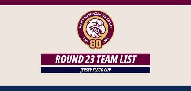 Team List: Jersey Flegg Cup Round 23 vs Storm